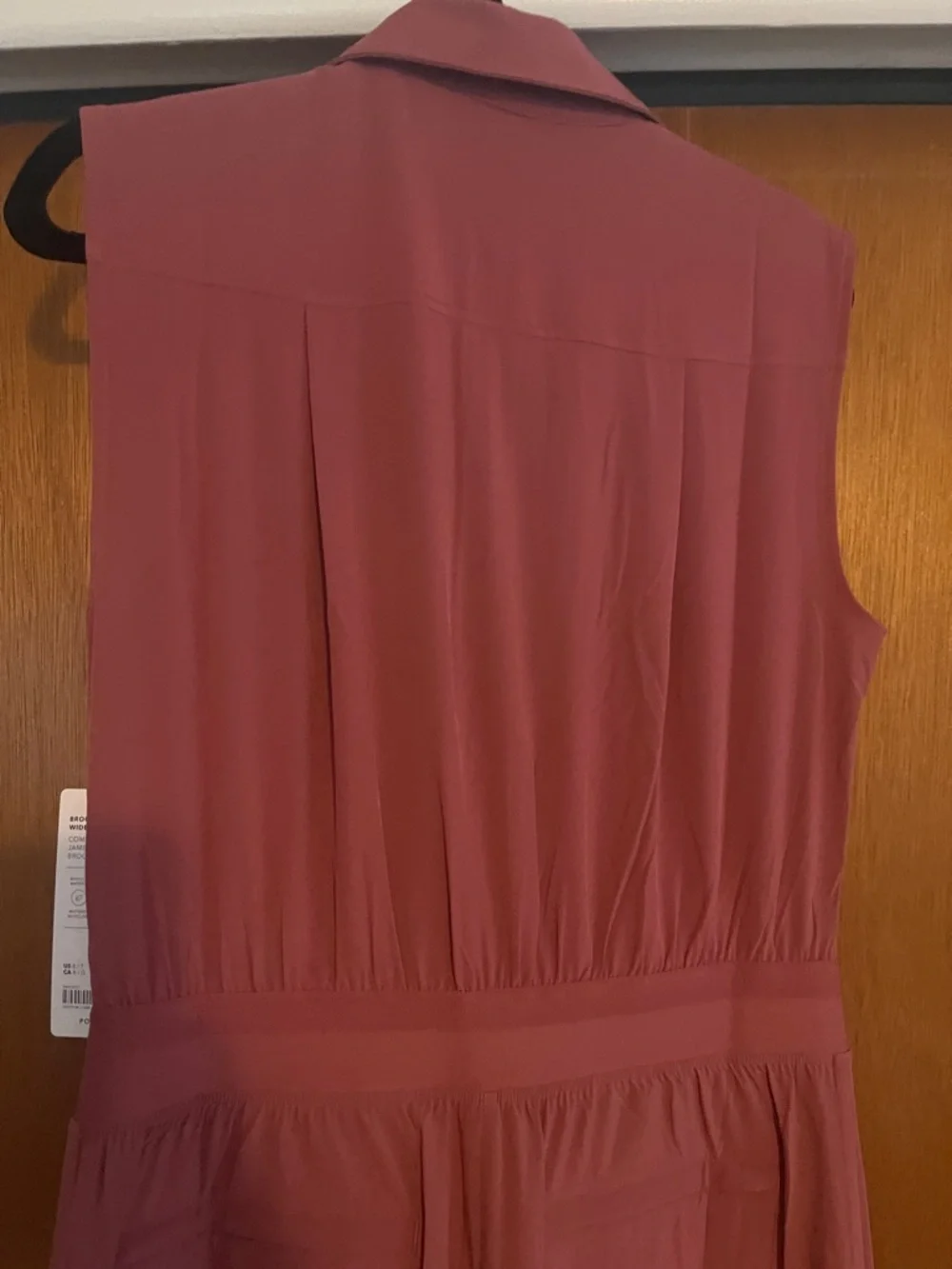 NWT Athleta Brooklyn Heights Wide Leg Jumpsuit in Mauve size 8 Tall - Picture 9 of 12